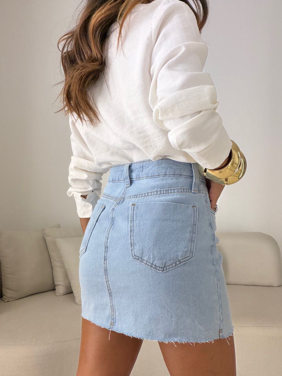 SAIA MARCELA CURTA JEANS CLARO