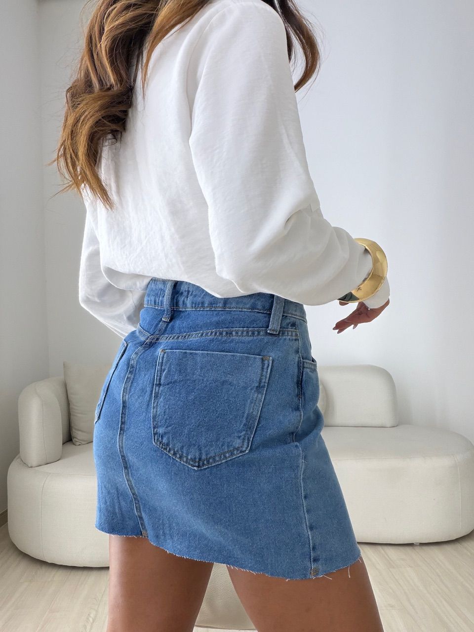 SAIA MARCELA CURTA JEANS ESCURO