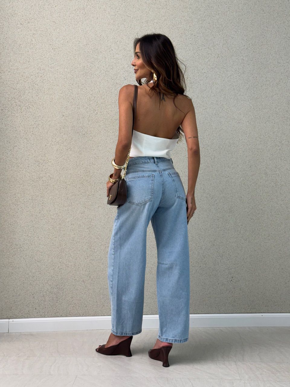 CALÇA SIMONE BALLOON JEANS CLARO