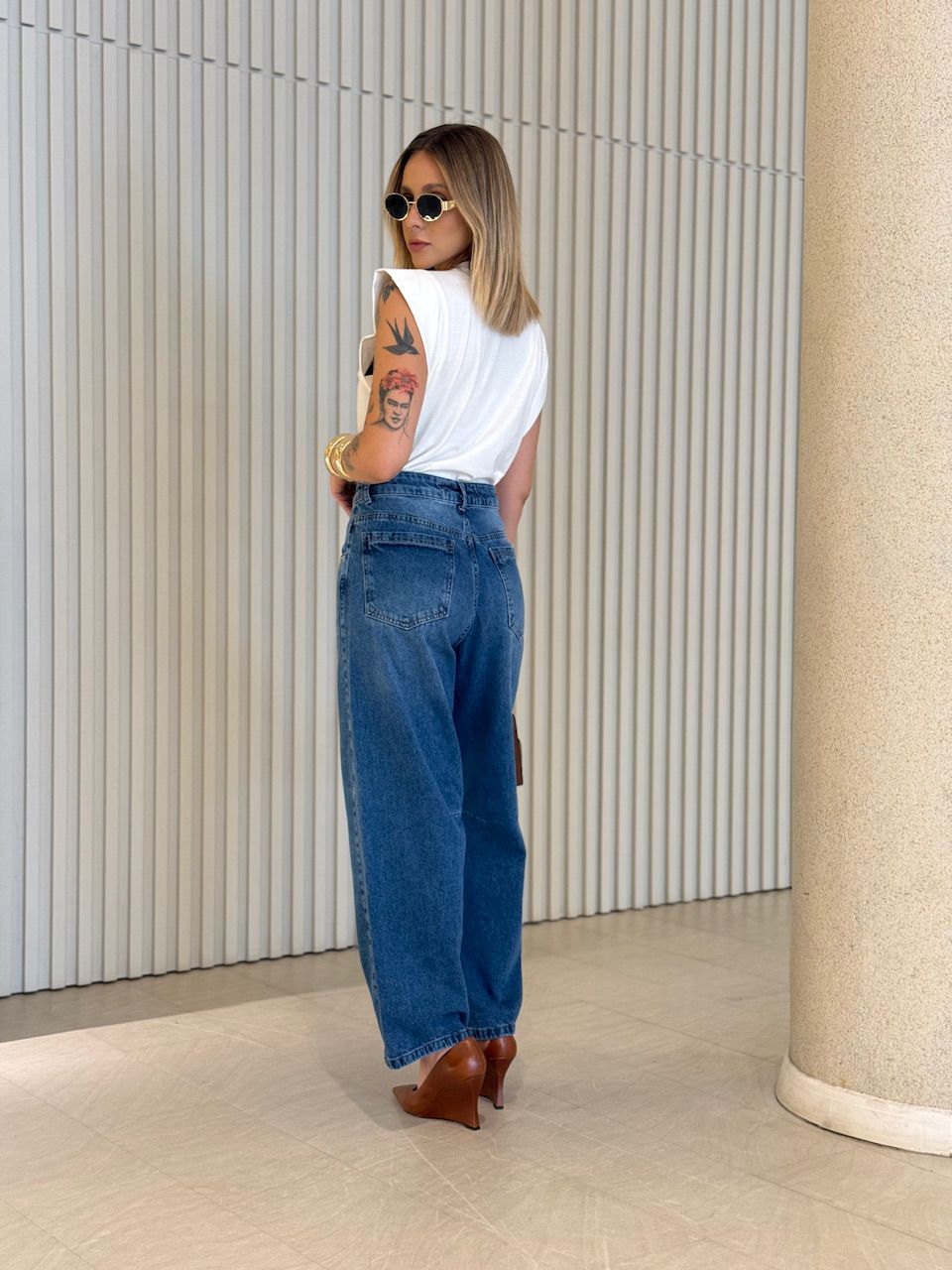 CALÇA SIMONE BALLOON JEANS ESCURO