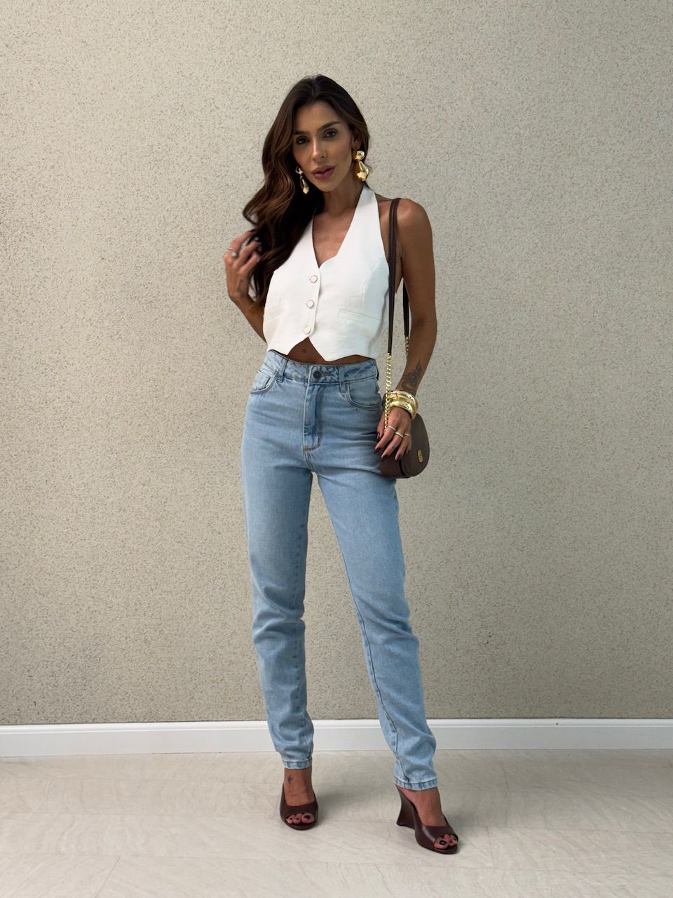 CALÇA VIVIANE SKINNY JEANS CLARO