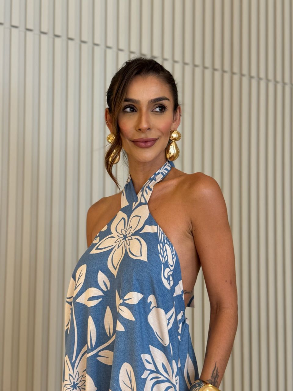 VESTIDO DAIANA ESTAMPADO AZUL