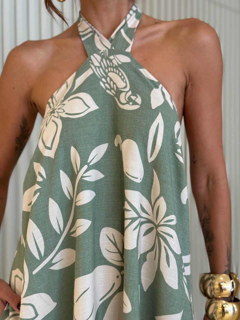 VESTIDO DAIANA ESTAMPADO VERDE