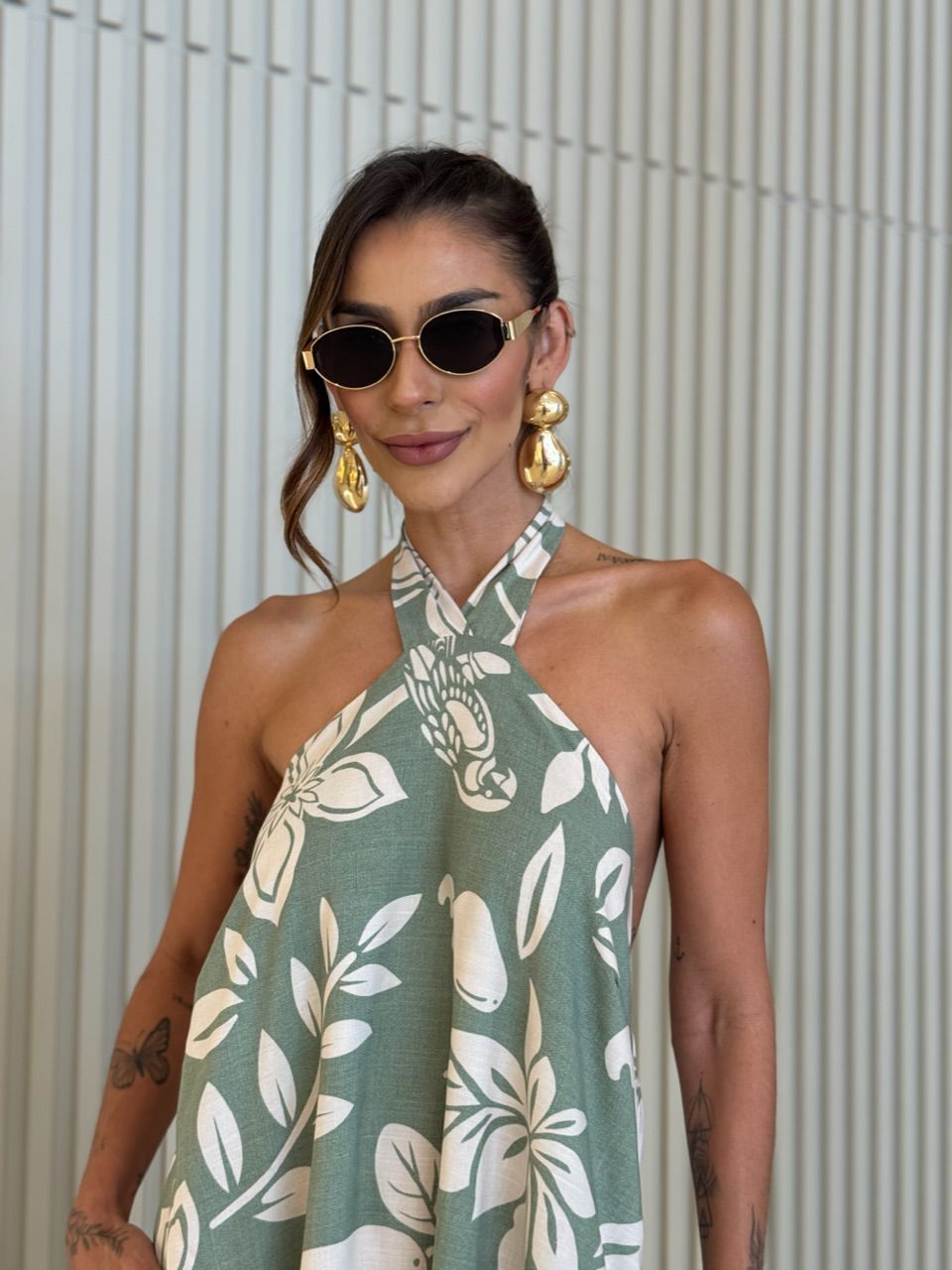 VESTIDO DAIANA ESTAMPADO VERDE