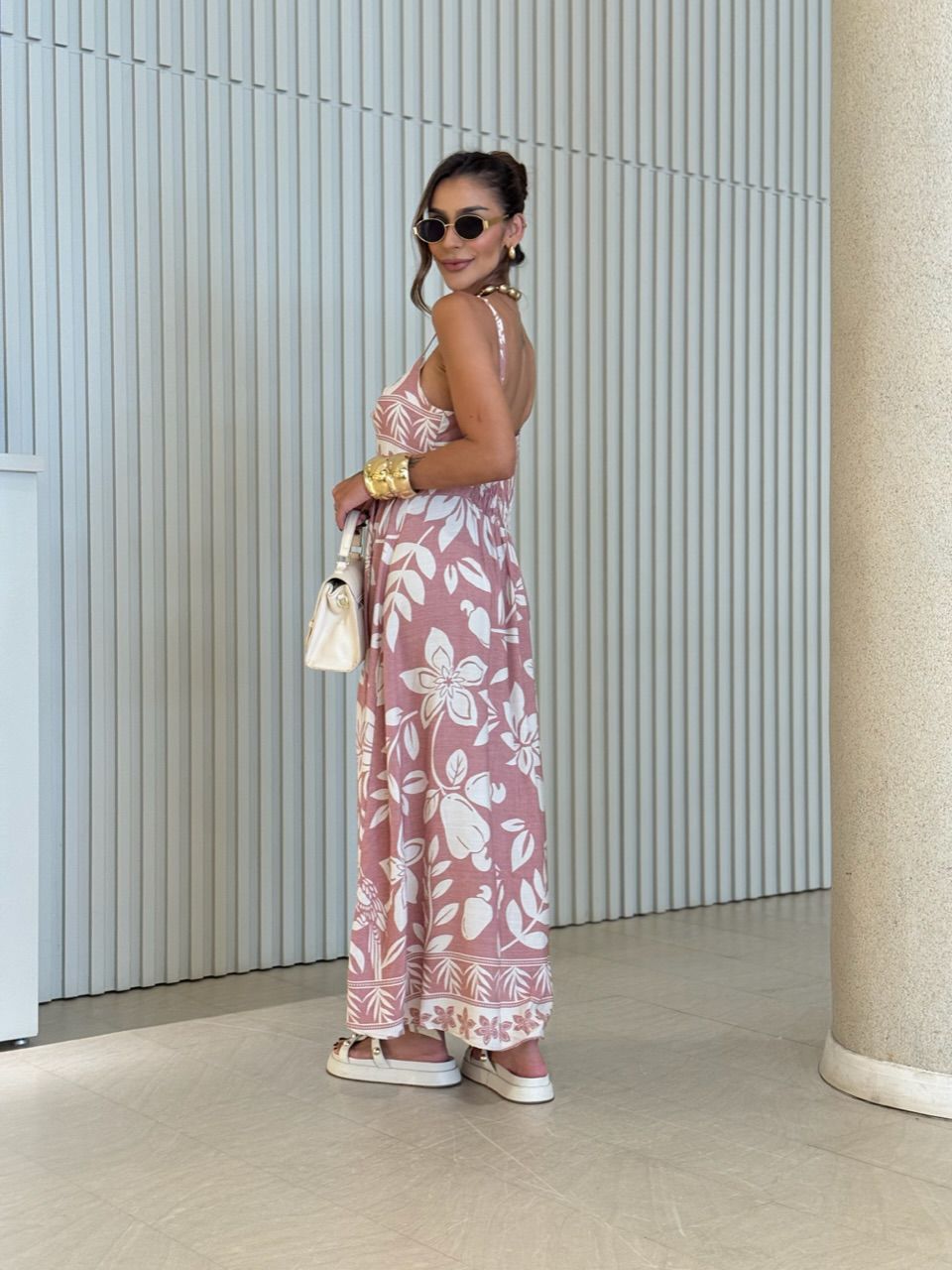 VESTIDO LAILA ESTAMPADO ROSA