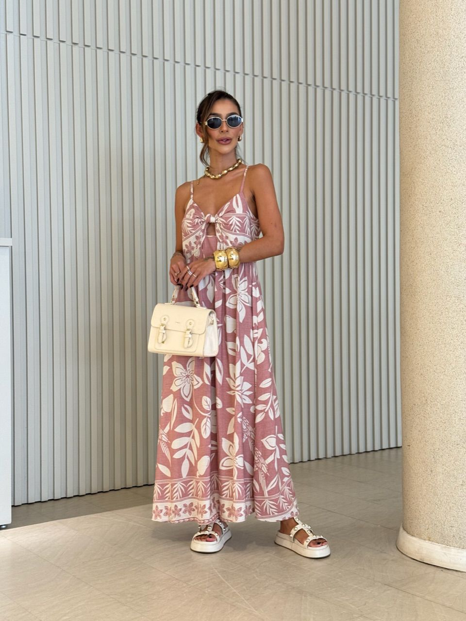 VESTIDO LAILA ESTAMPADO ROSA