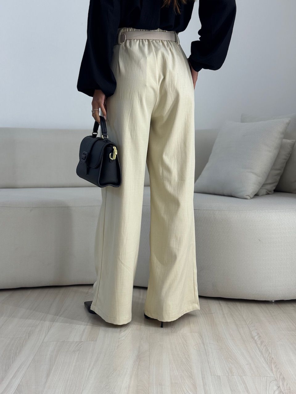 CALÇA PAULA CINTO AREIA