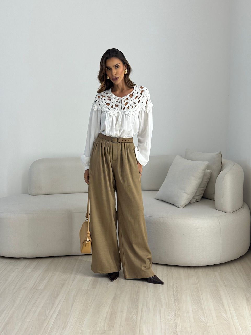 CALÇA PAULA CINTO NUDE