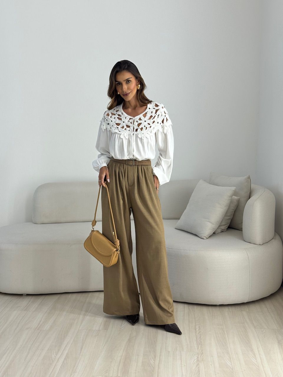 CALÇA PAULA CINTO NUDE