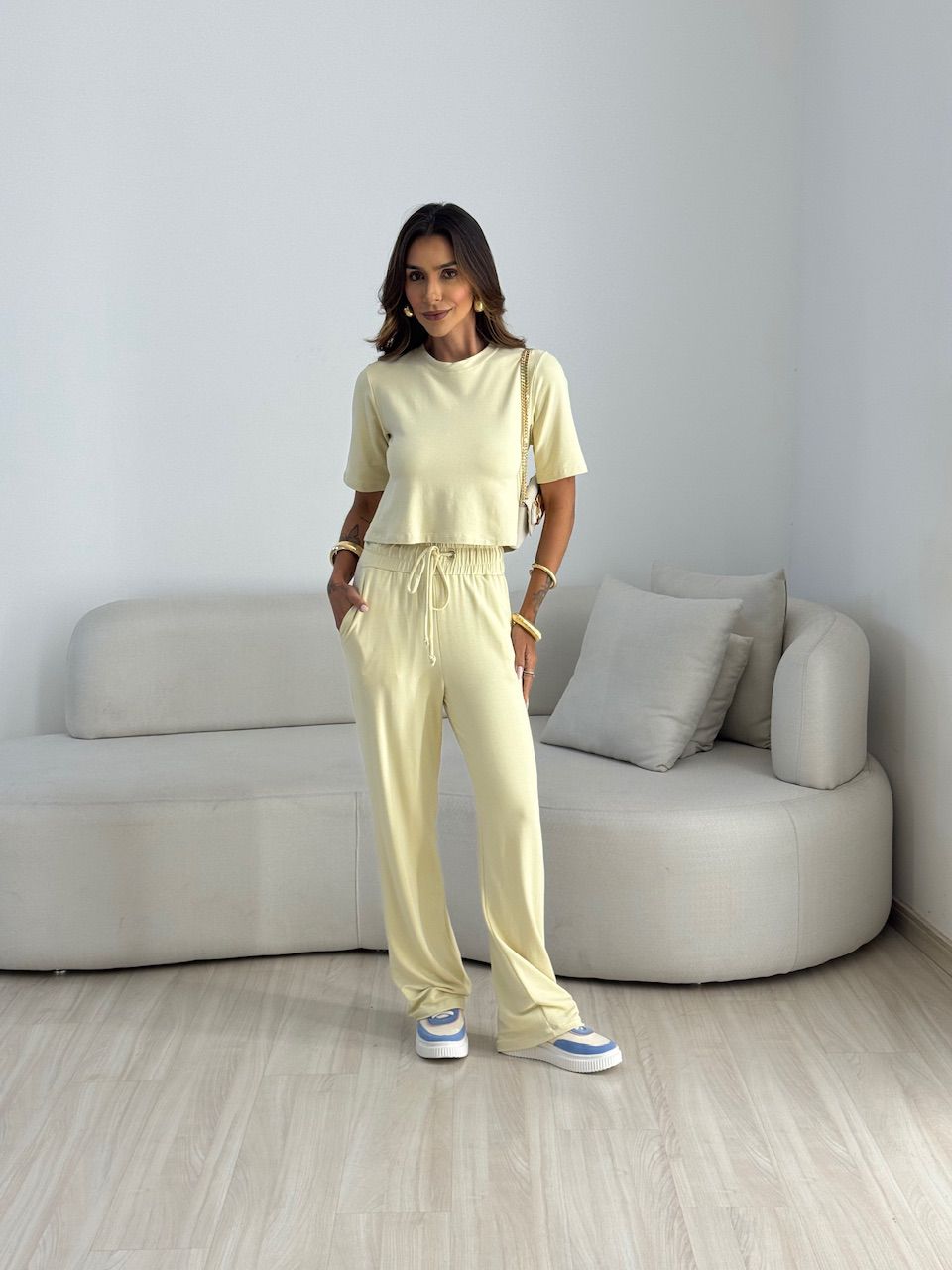 CONJUNTO MAITÊ CALÇA CREME - 0074220087 - CAROLLA FERRARO