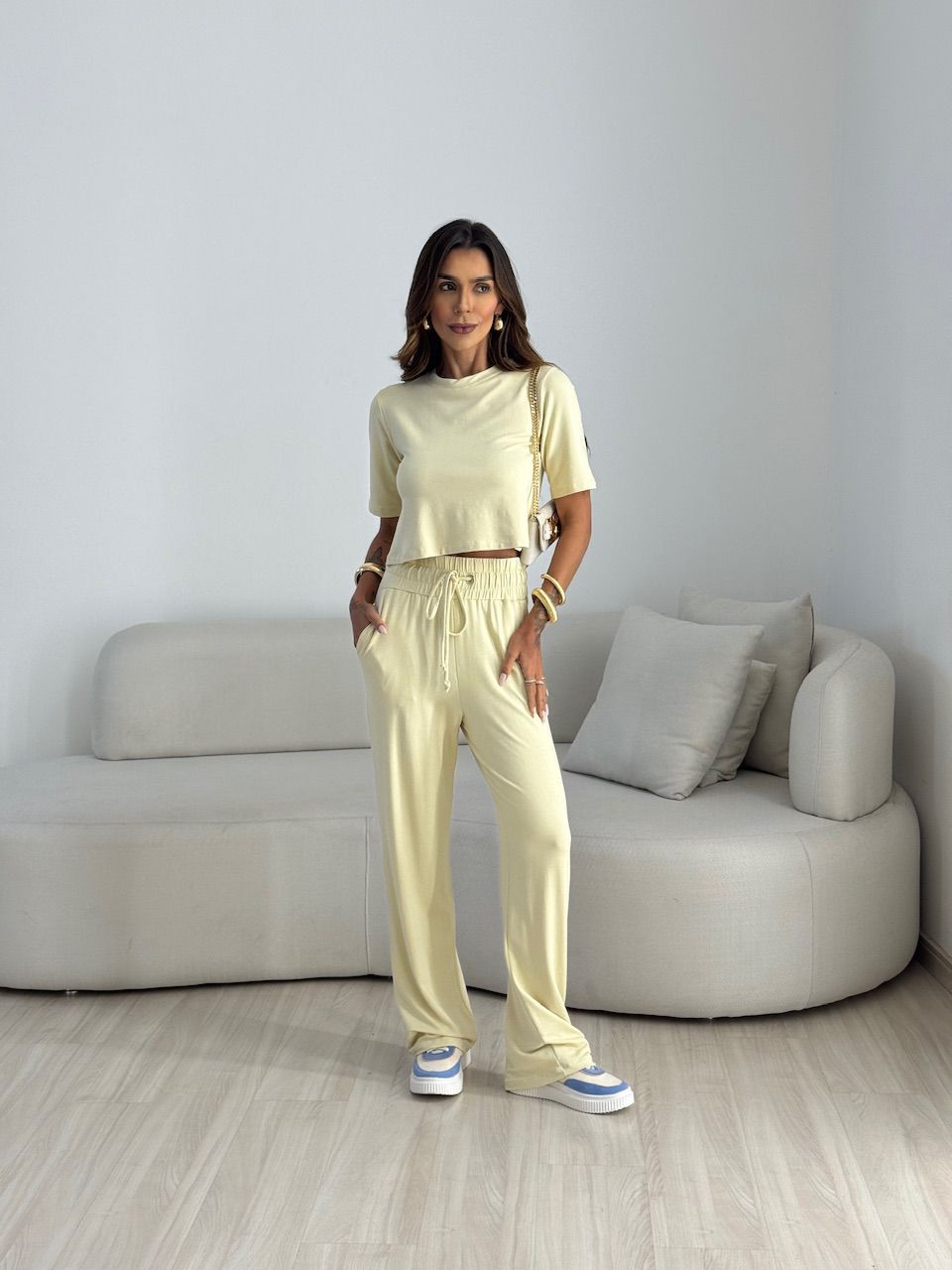 CONJUNTO MAITÊ CALÇA CREME