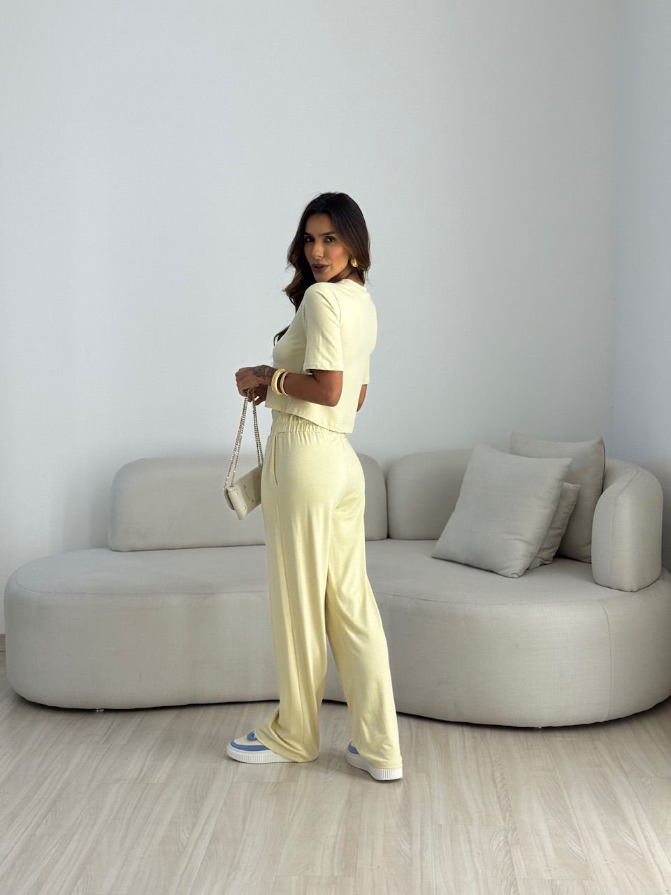 CONJUNTO MAITÊ CALÇA CREME