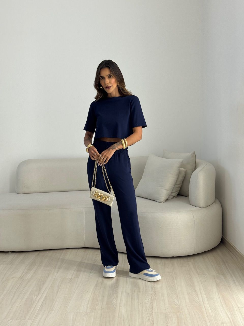 CONJUNTO MAITÊ CALÇA MARINHO