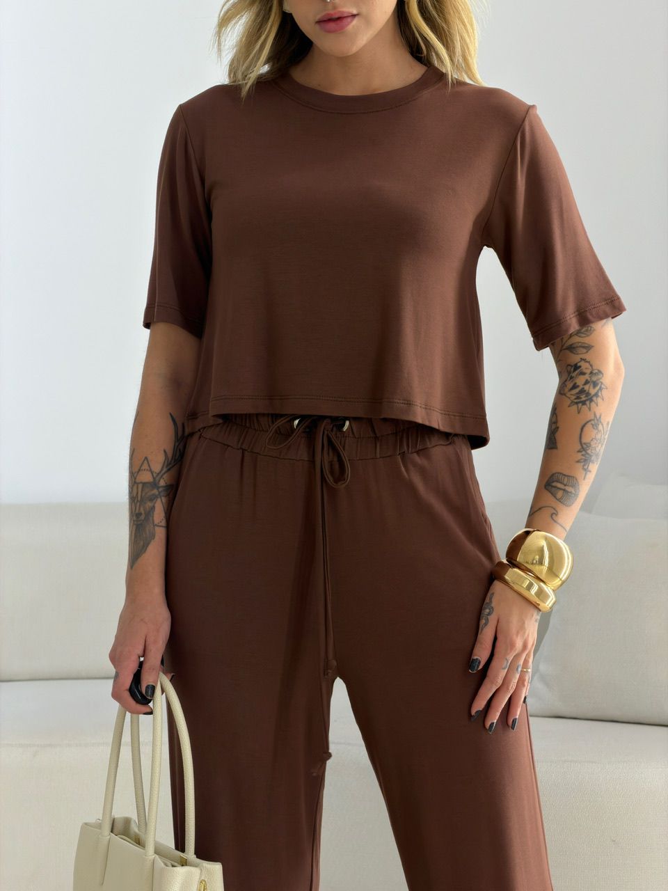 CONJUNTO MAITÊ CALÇA MARROM