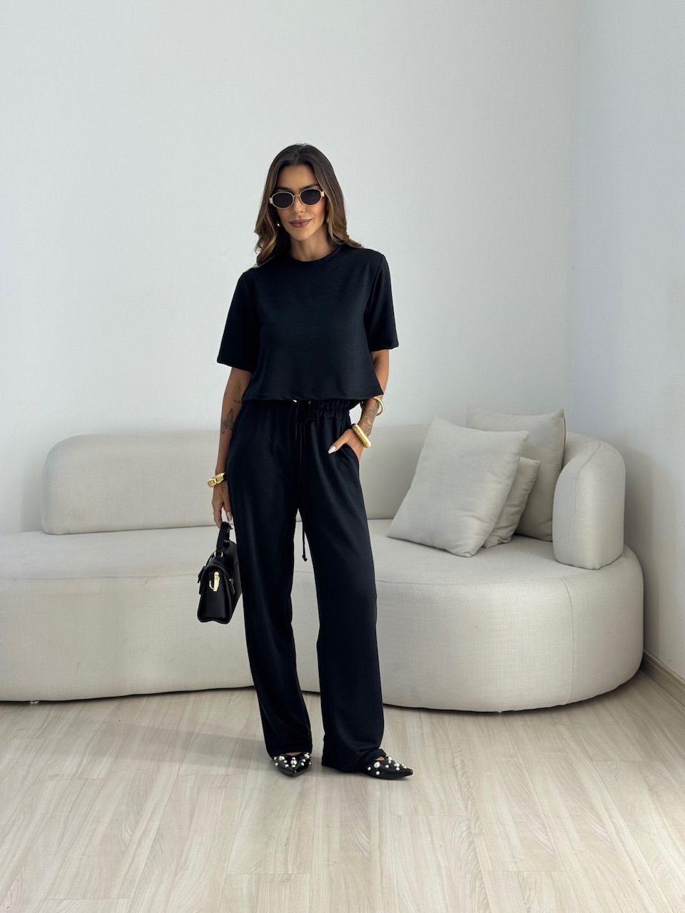 CONJUNTO MAITÊ CALÇA PRETO - 0074220032 - CAROLLA FERRARO