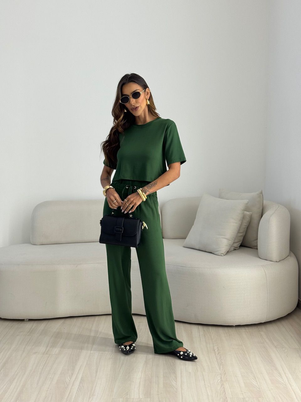 CONJUNTO MAITÊ CALÇA VERDE - 0074220230 - CAROLLA FERRARO