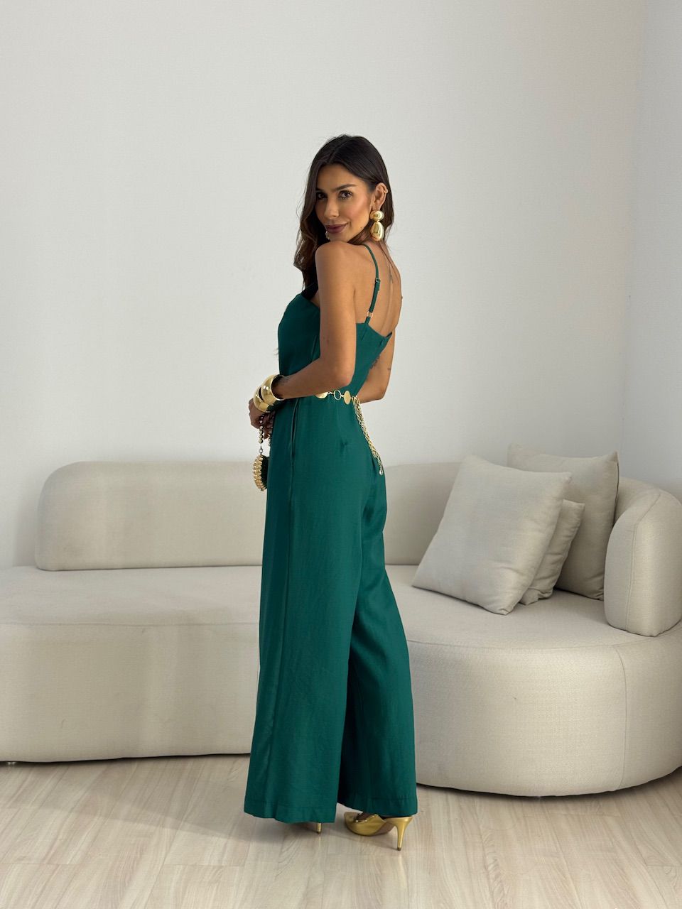 MACACÃO LARISSA FRENTE ÚNICA VERDE