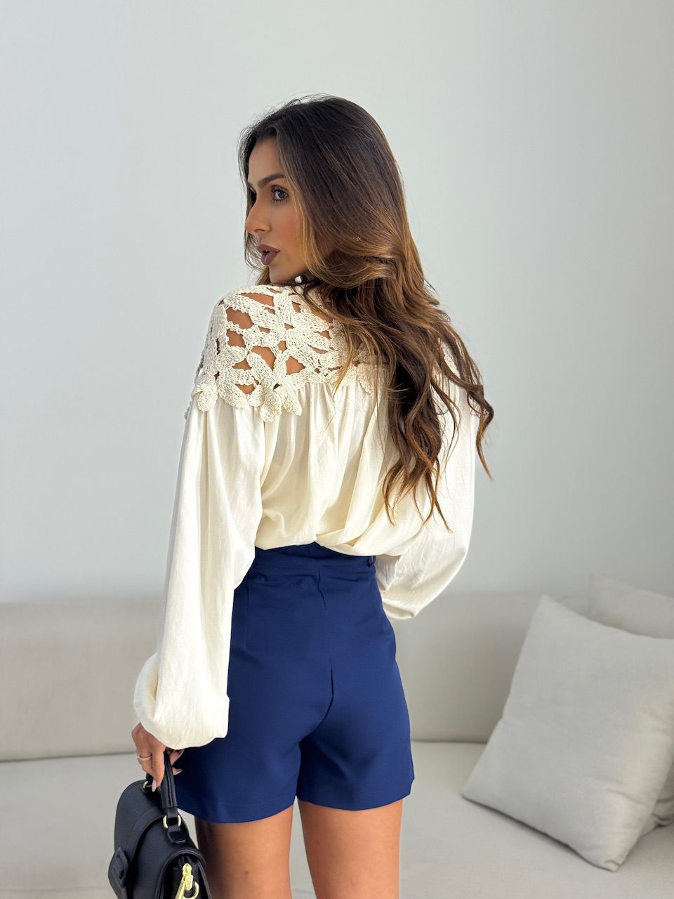 SHORT SAIA MAÍSA BOLSOS marinho