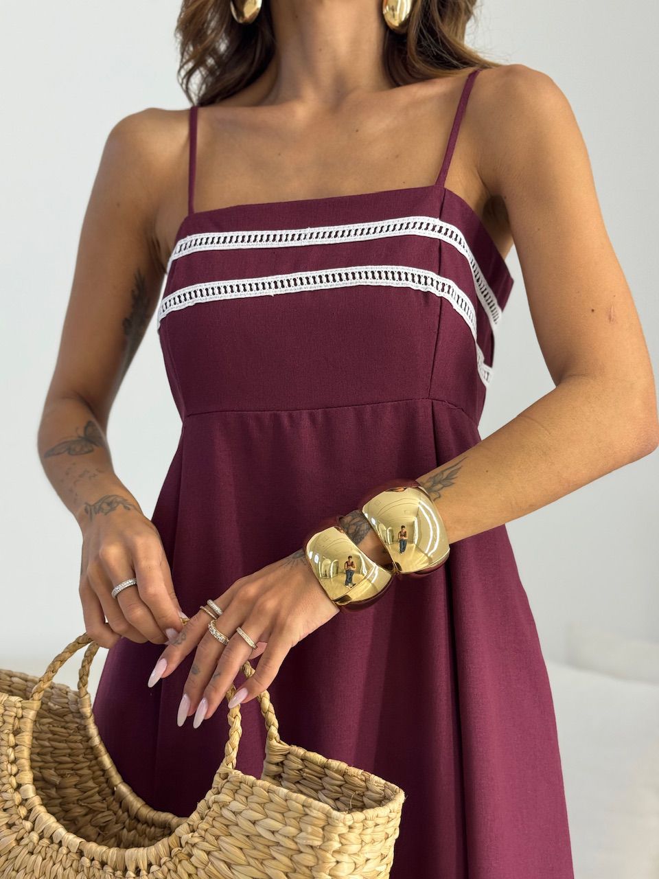 VESTIDO MARÍLIA ALÇA VINHO