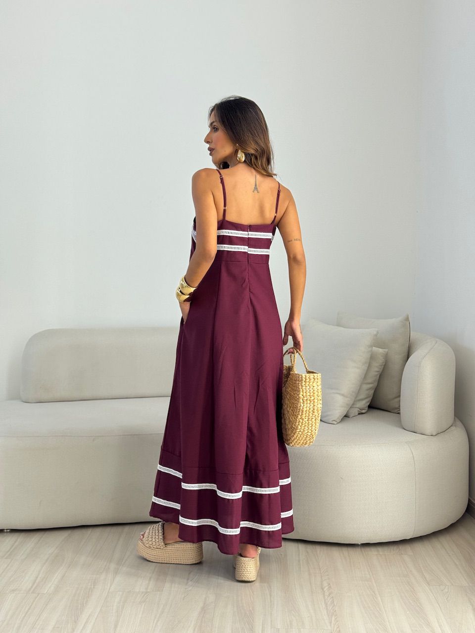 VESTIDO MARÍLIA ALÇA VINHO