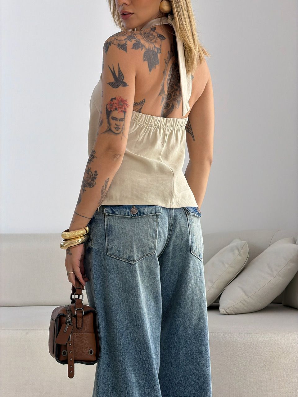 BLUSA MALU METAL AREIA