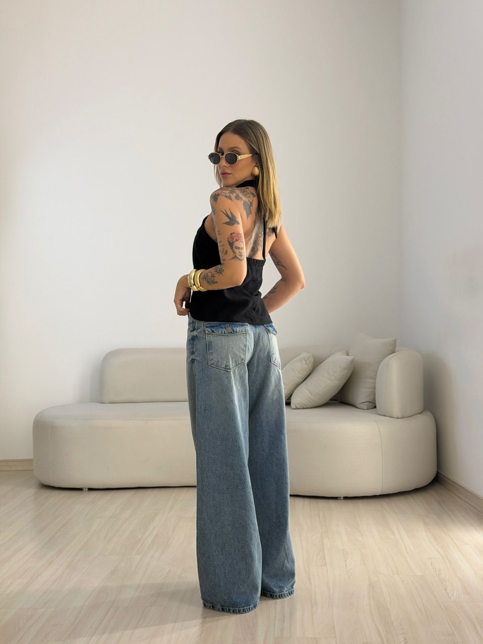 BLUSA MALU METAL PRETA