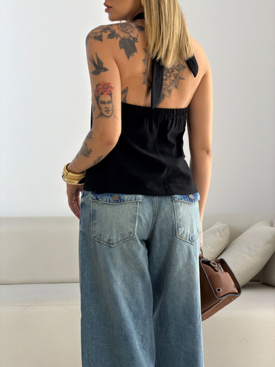 BLUSA MALU METAL PRETA