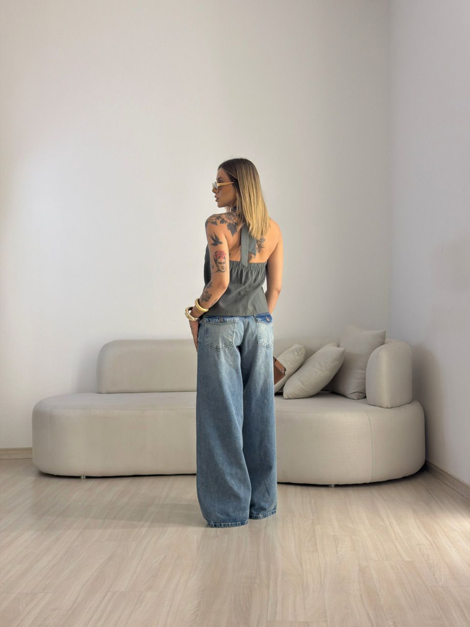 BLUSA MALU METAL VERDE