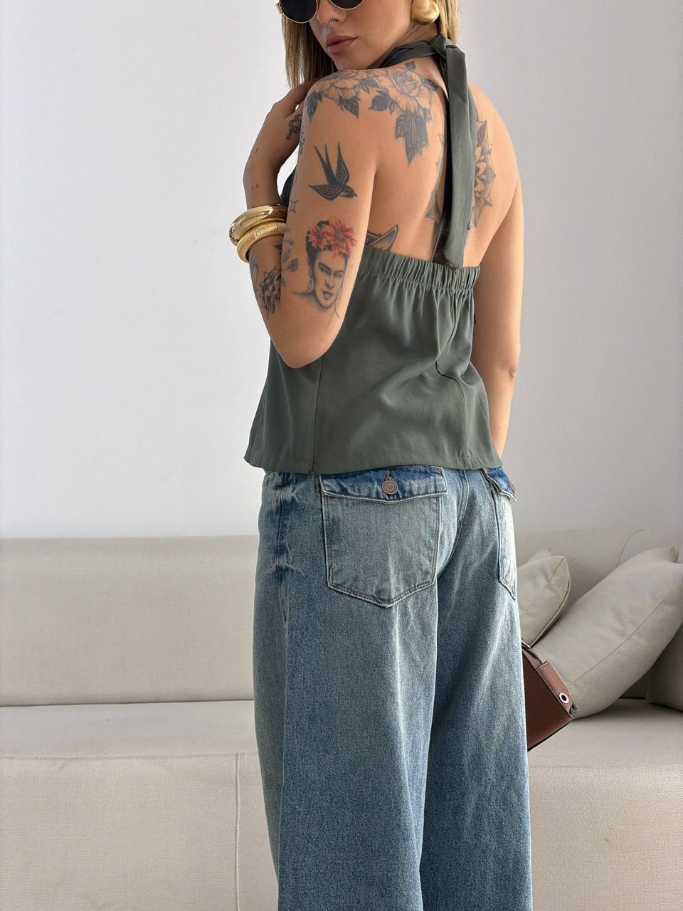 BLUSA MALU METAL VERDE