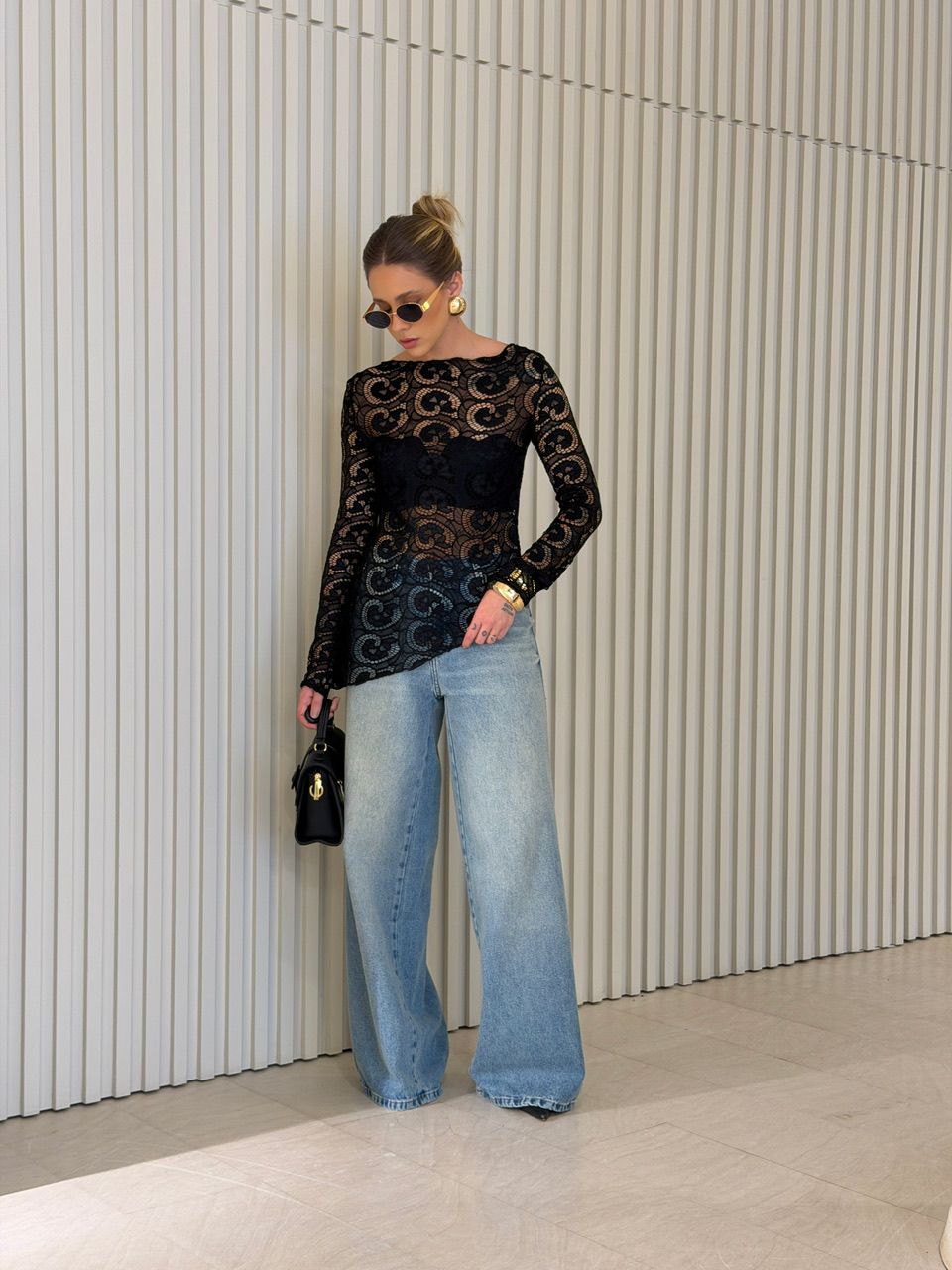 BLUSA SANDY RENDA PRETA