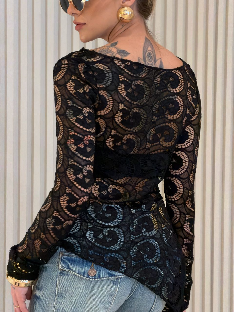 BLUSA SANDY RENDA PRETA