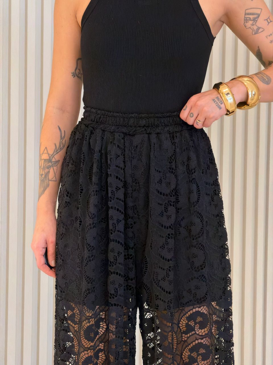 CALÇA JENIFER RENDA PRETA