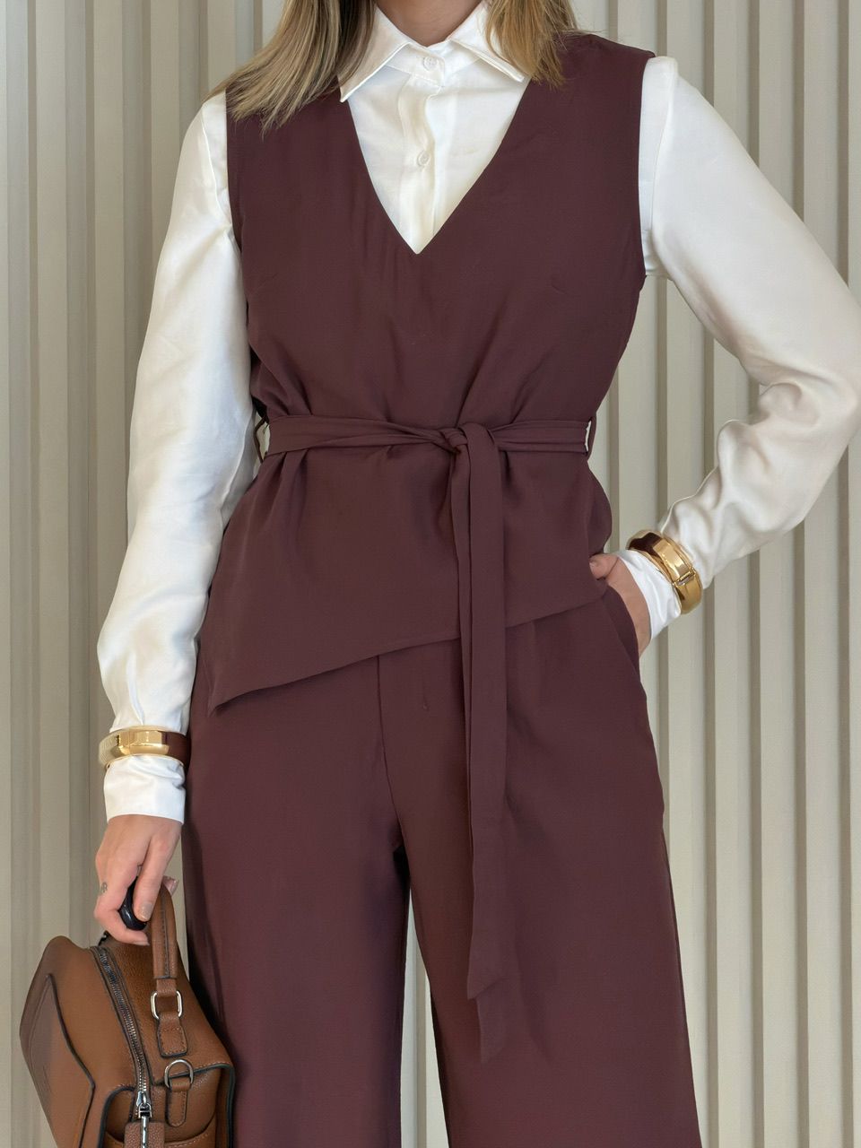 TRIJUNTO ANDREIA CAMISA CAFÉ