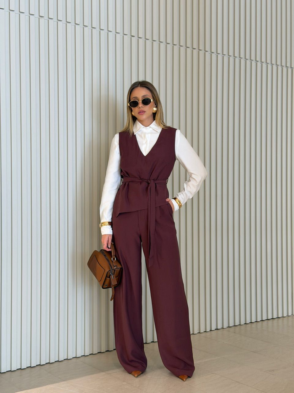 TRIJUNTO ANDREIA CAMISA CAFÉ - 0075400160 - CAROLLA FERRARO