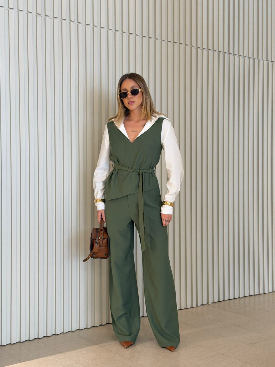 TRIJUNTO ANDREIA CAMISA VERDE - 0075400014 - CAROLLA FERRARO