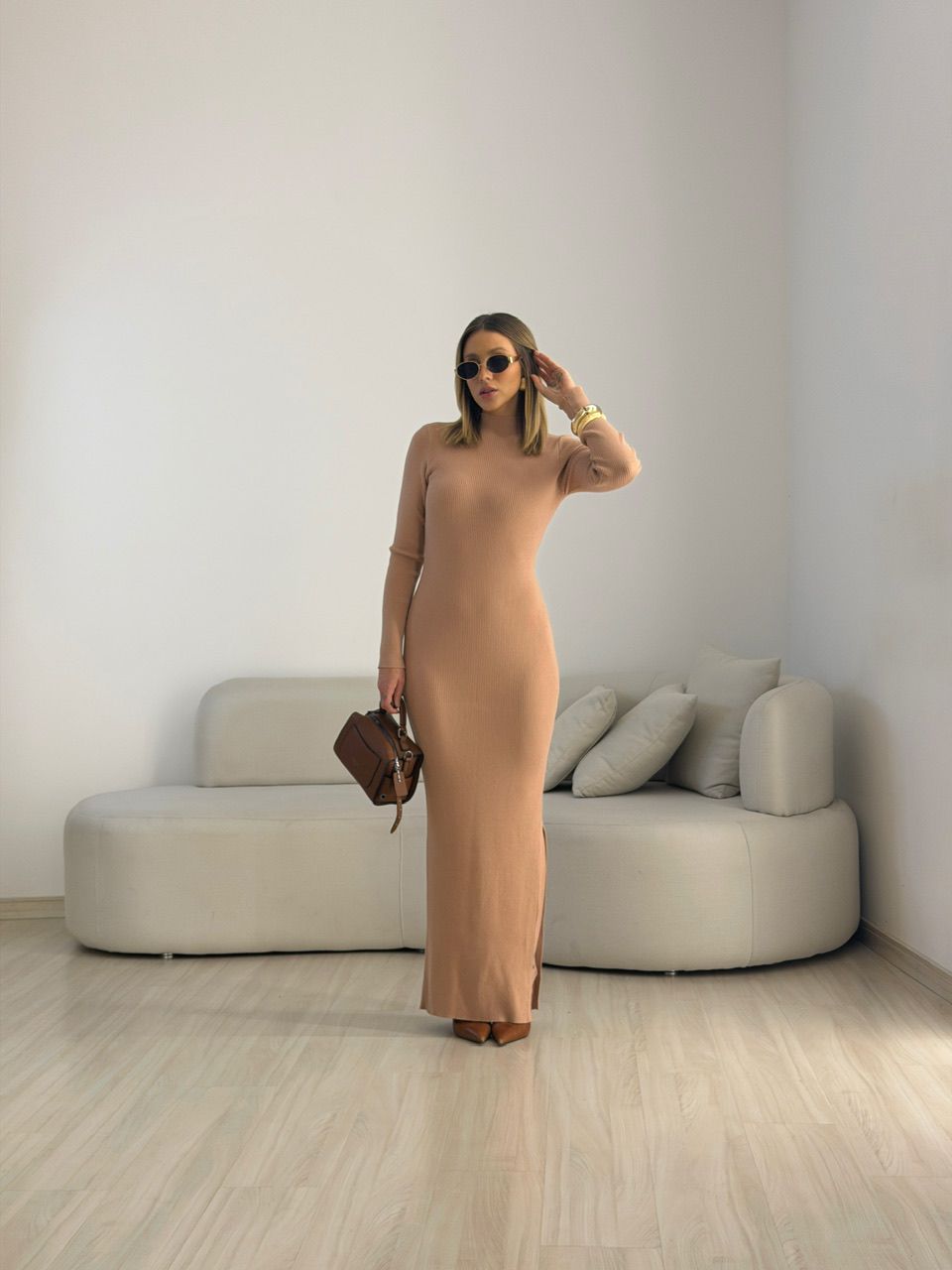 VESTIDO KARINA TRICOT NUDE