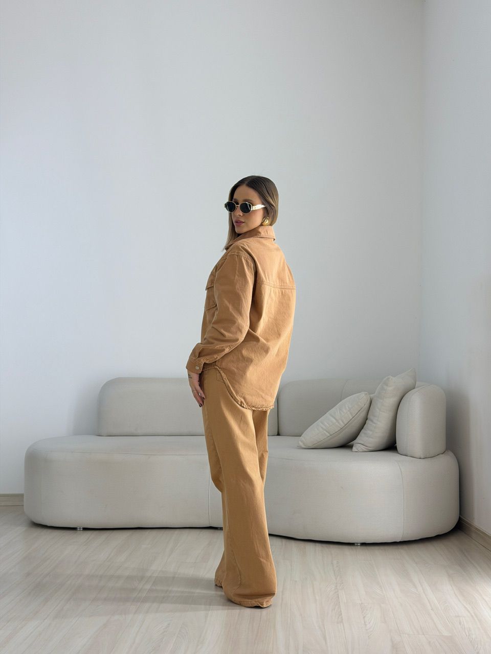 CAMISA CARLA JEANS CARAMELO