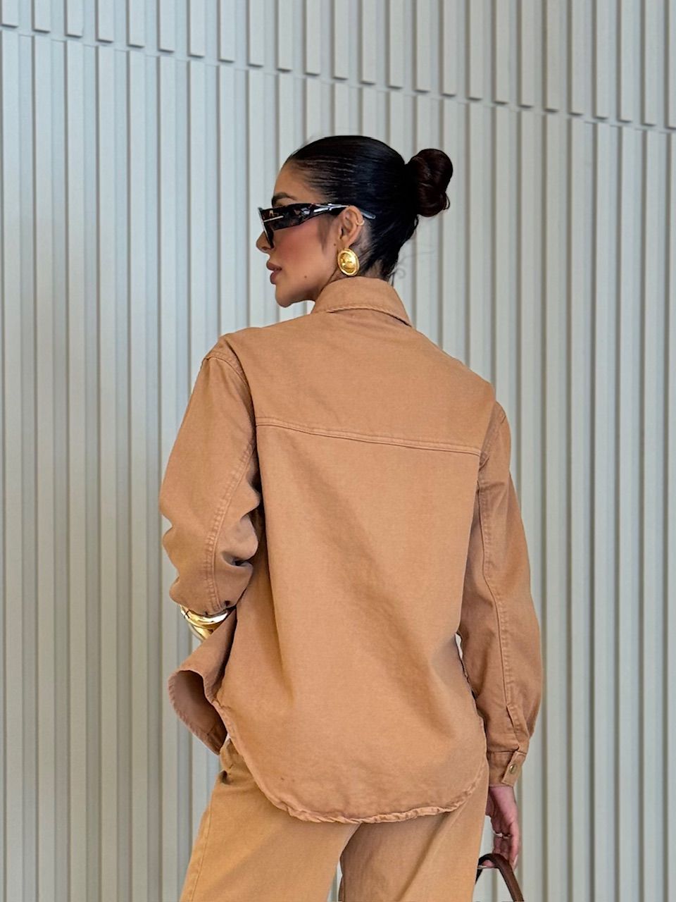 CAMISA CARLA JEANS CARAMELO