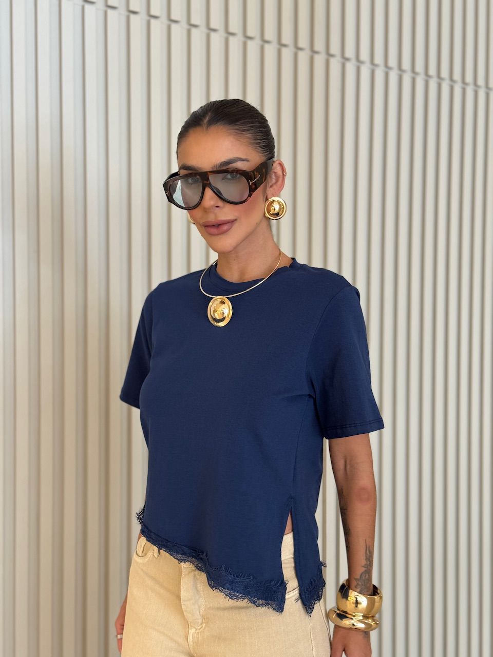 T-SHIRT MARINA RENDA MARINHO