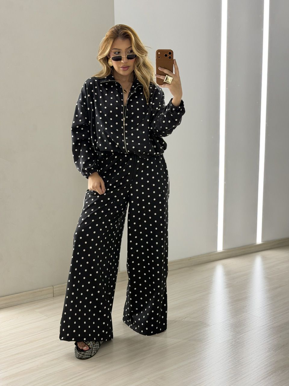 CONJUNTO FÁTIMA POÁ PRETO - 0079240032 - CAROLLA FERRARO