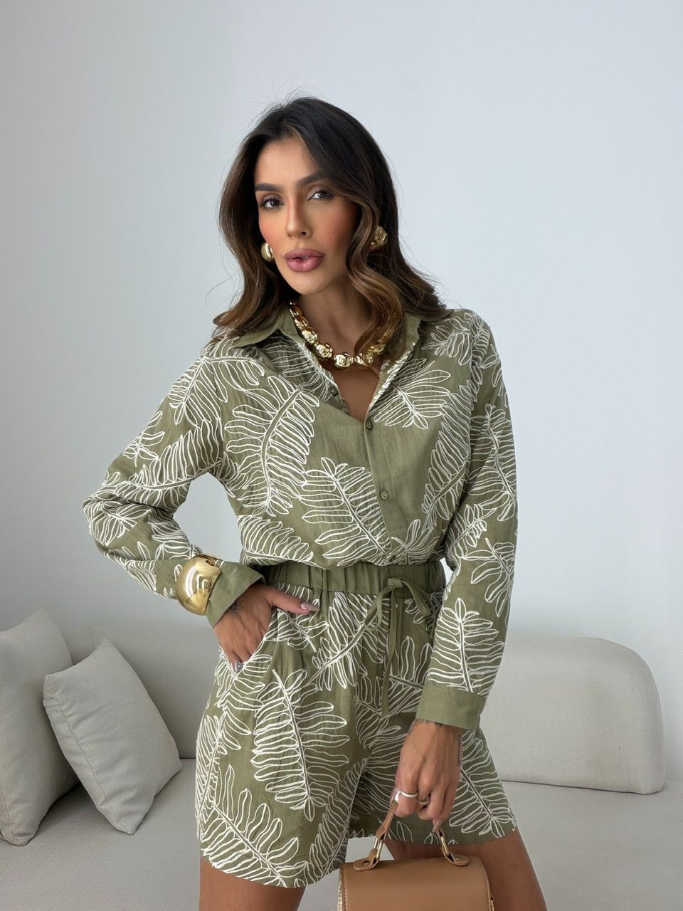 CONJUNTO OTILIA BORDADO VERDE