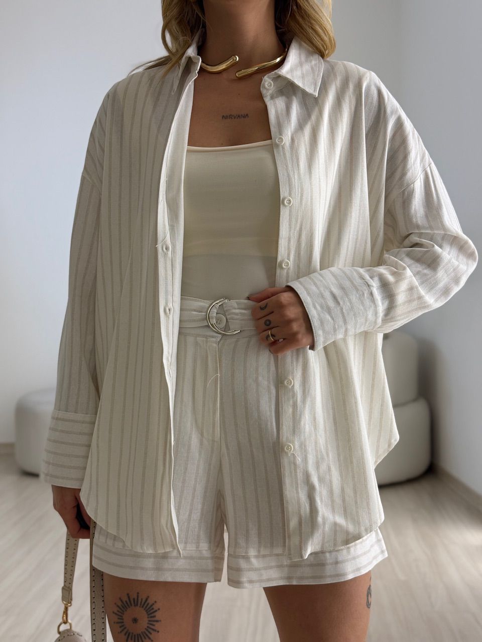 CAMISA GEANE LISTRAS OFF