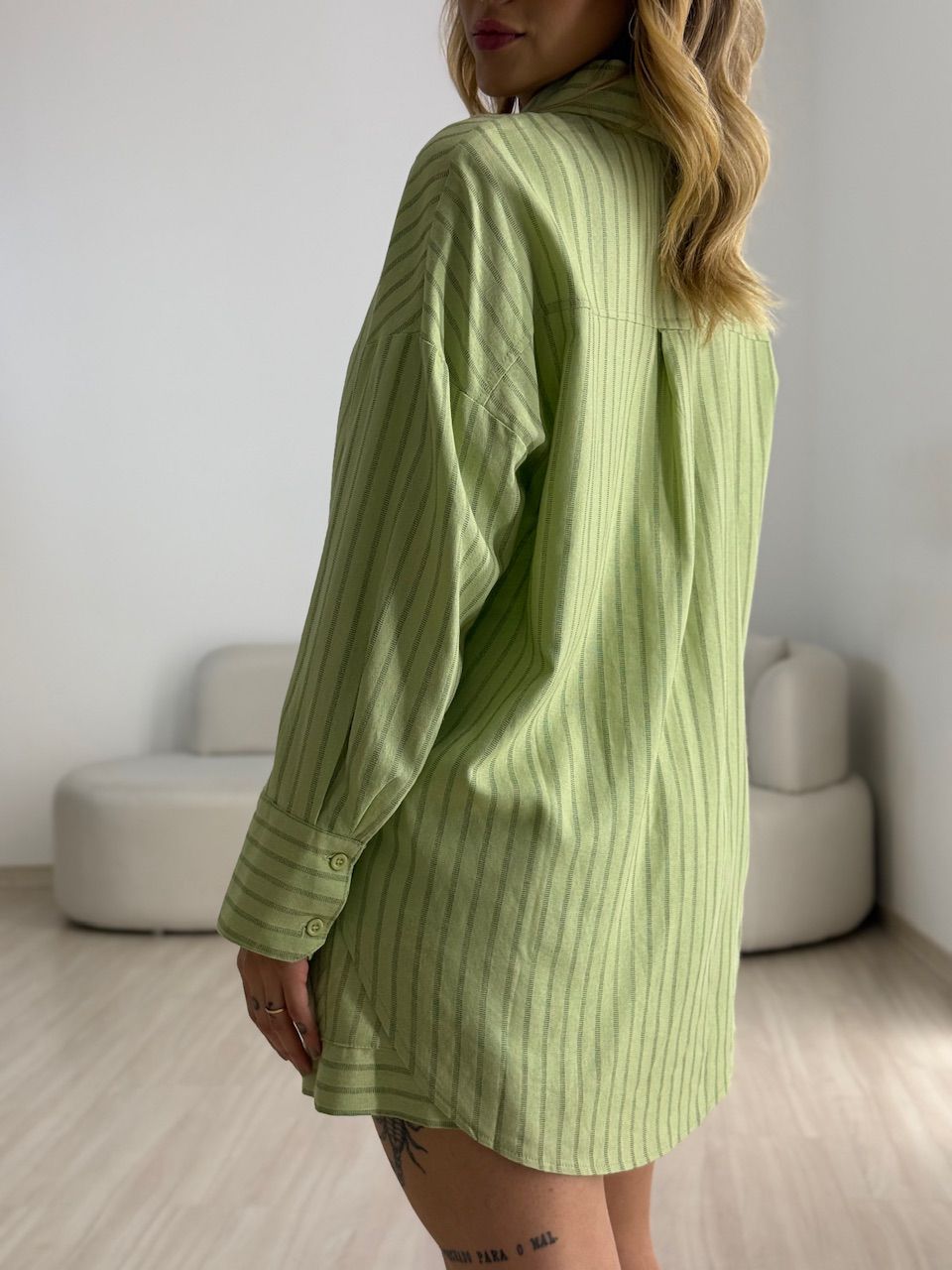CAMISA GEANE LISTRAS VERDE