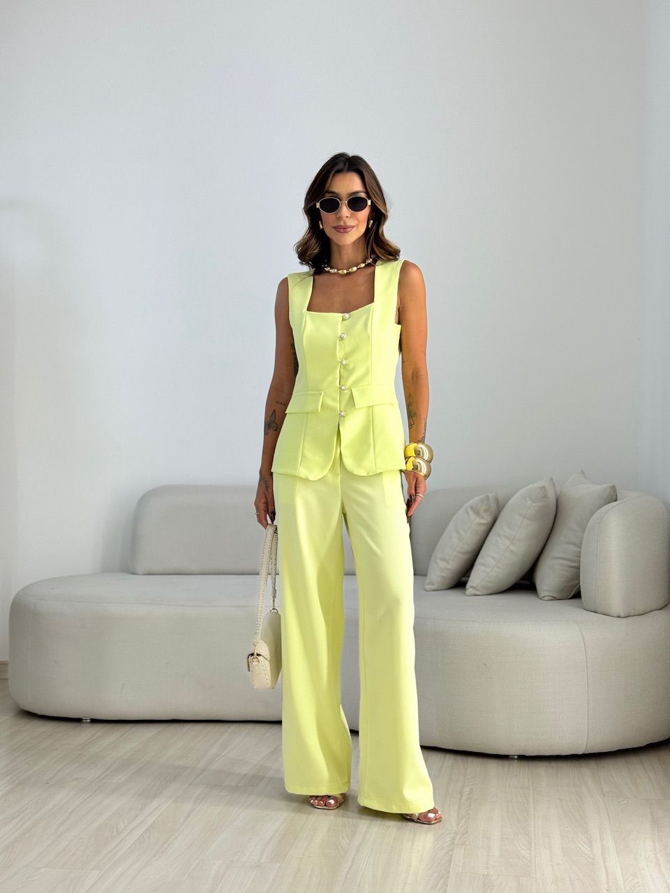 CONJUNTO ISABEL COLETE CALÇA LIMA - 0070930116 - CAROLLA FERRARO