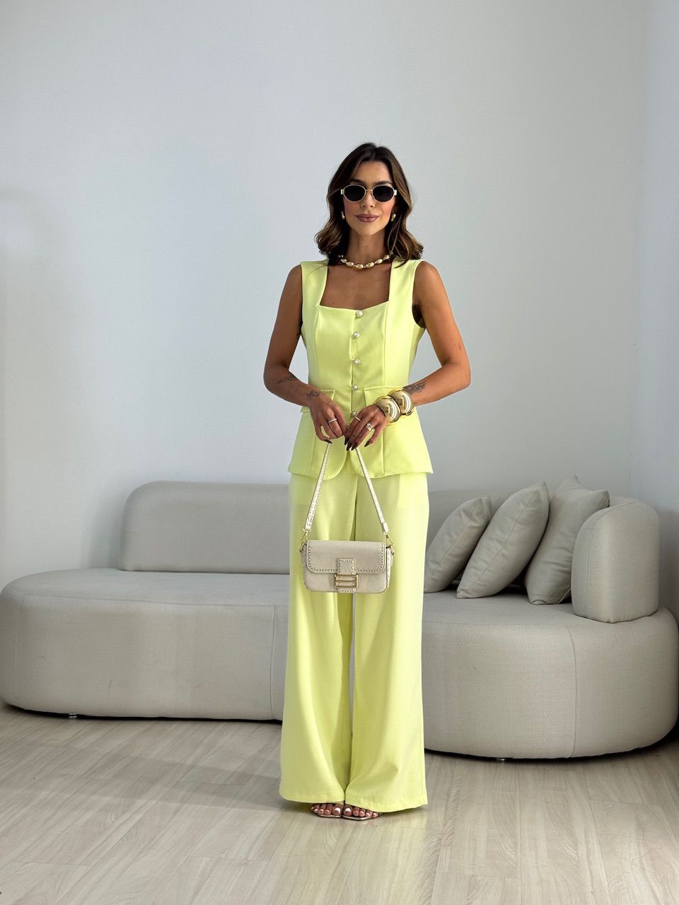 CONJUNTO ISABEL COLETE CALÇA LIMA
