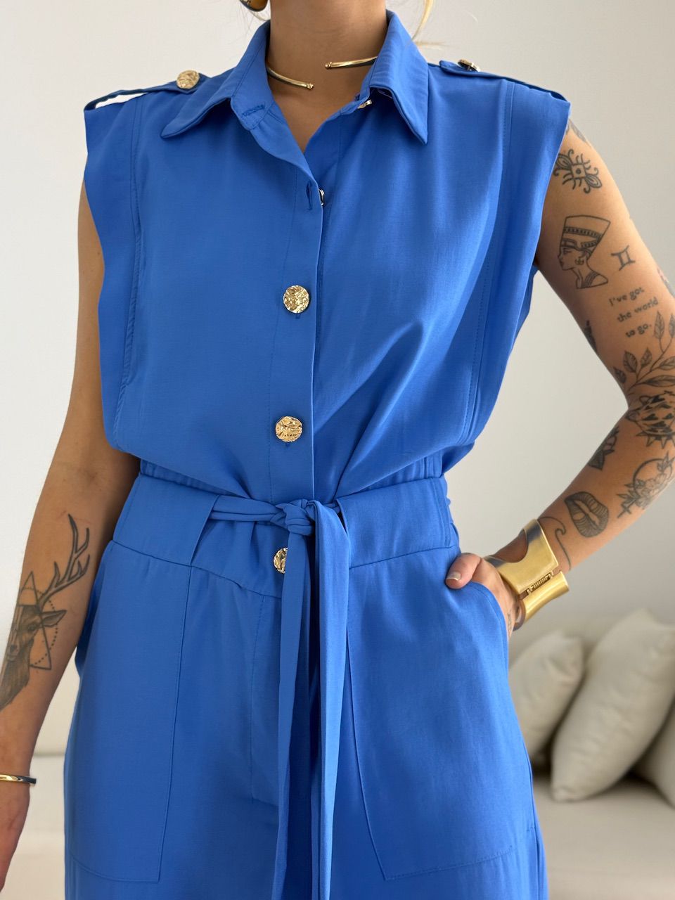 MACACÃO PRISCILA FAIXA AZUL