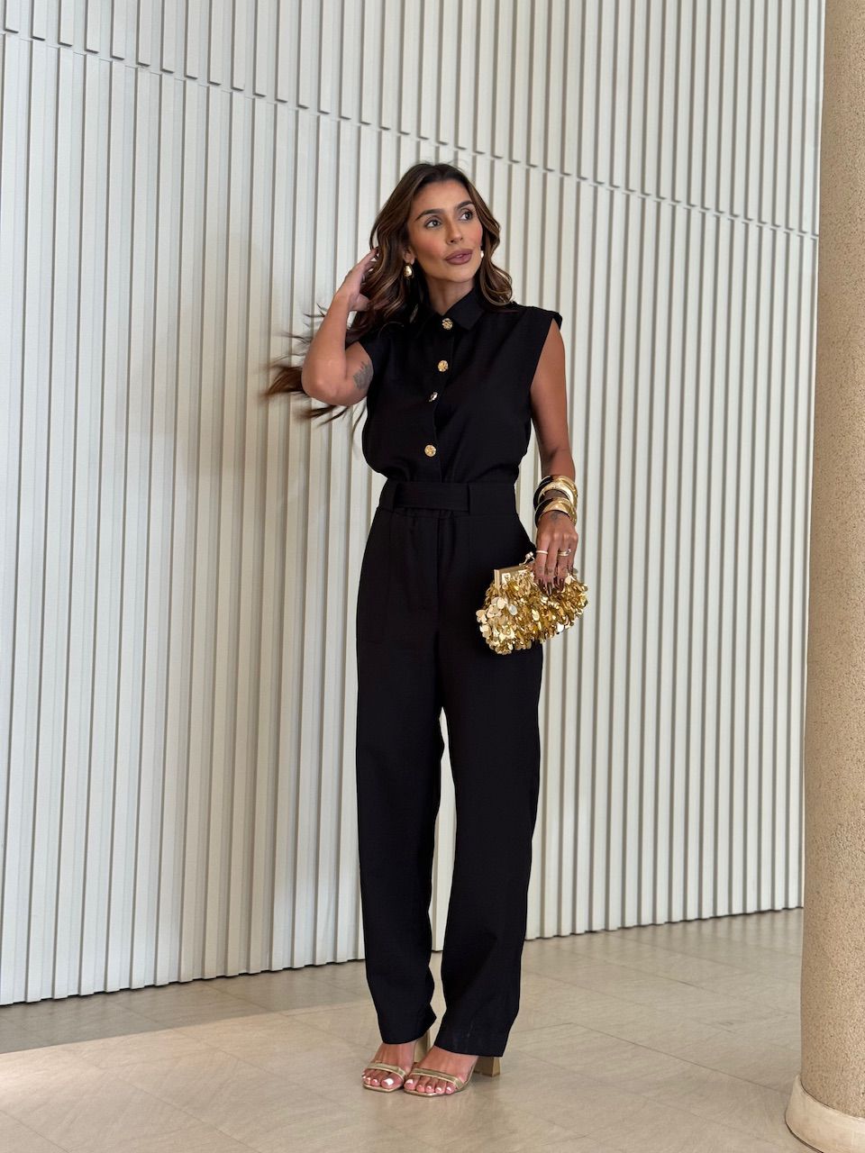 MACACÃO PRISCILA FAIXA PRETO
