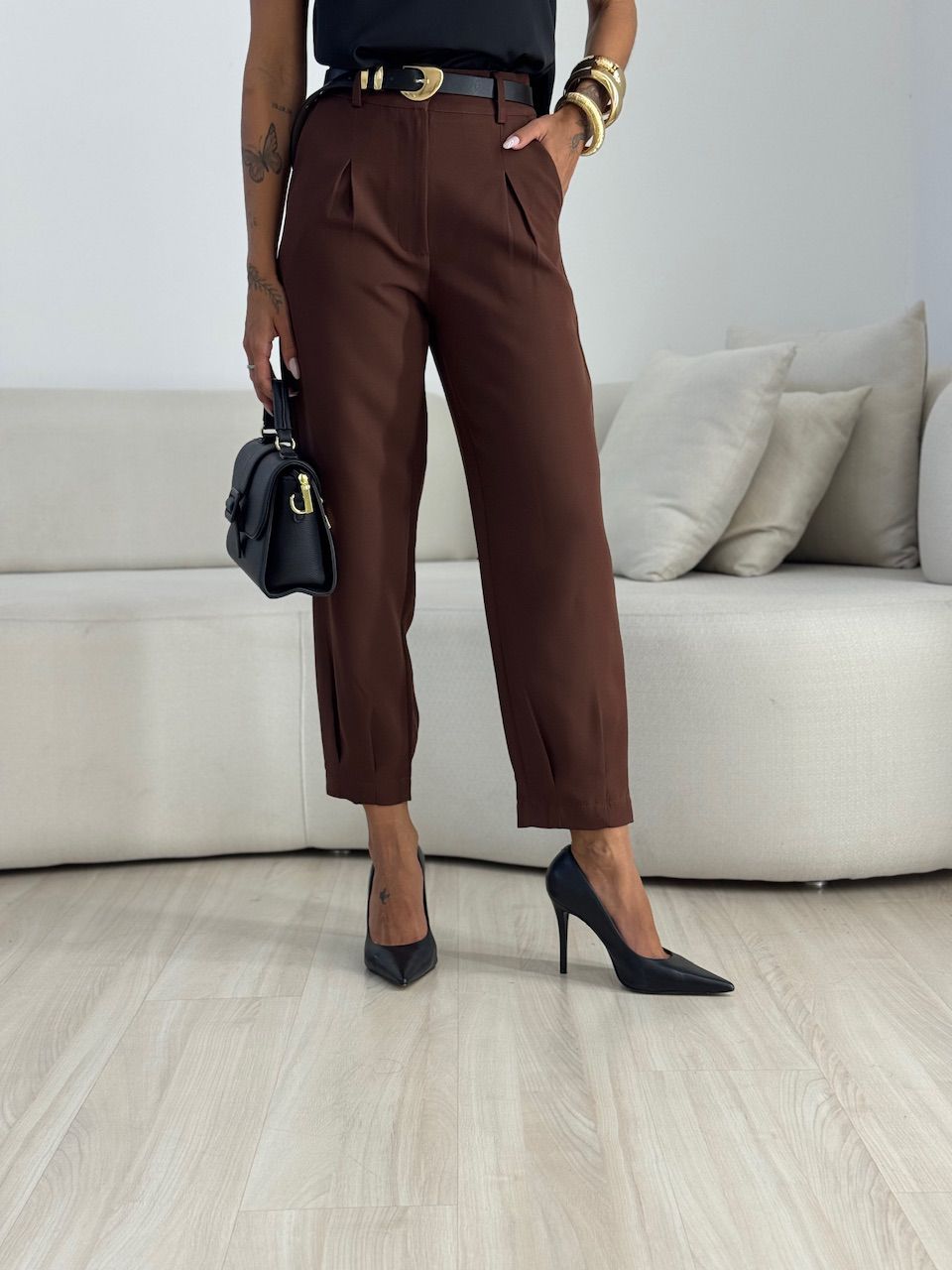 CALÇA MARIA CLARA CENOURA CAFÉ