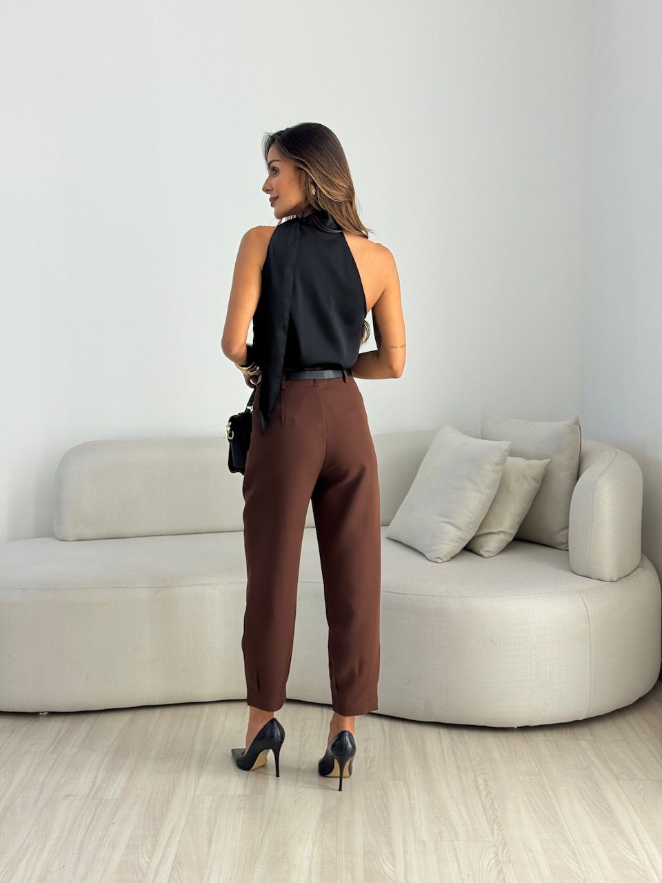 CALÇA MARIA CLARA CENOURA CAFÉ