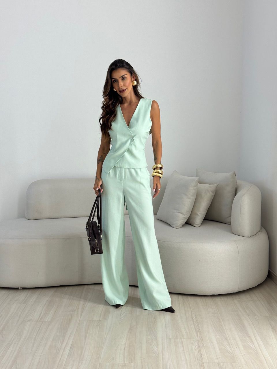 CONJUNTO SILVANA COLETE VERDE - 0074270230 - CAROLLA FERRARO
